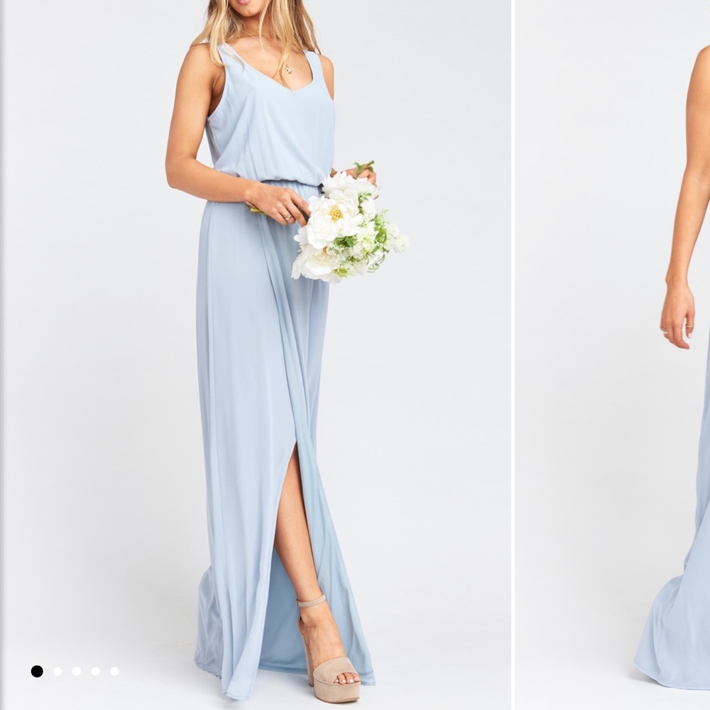Show me your mumu Kendall maxi dress in steel blue